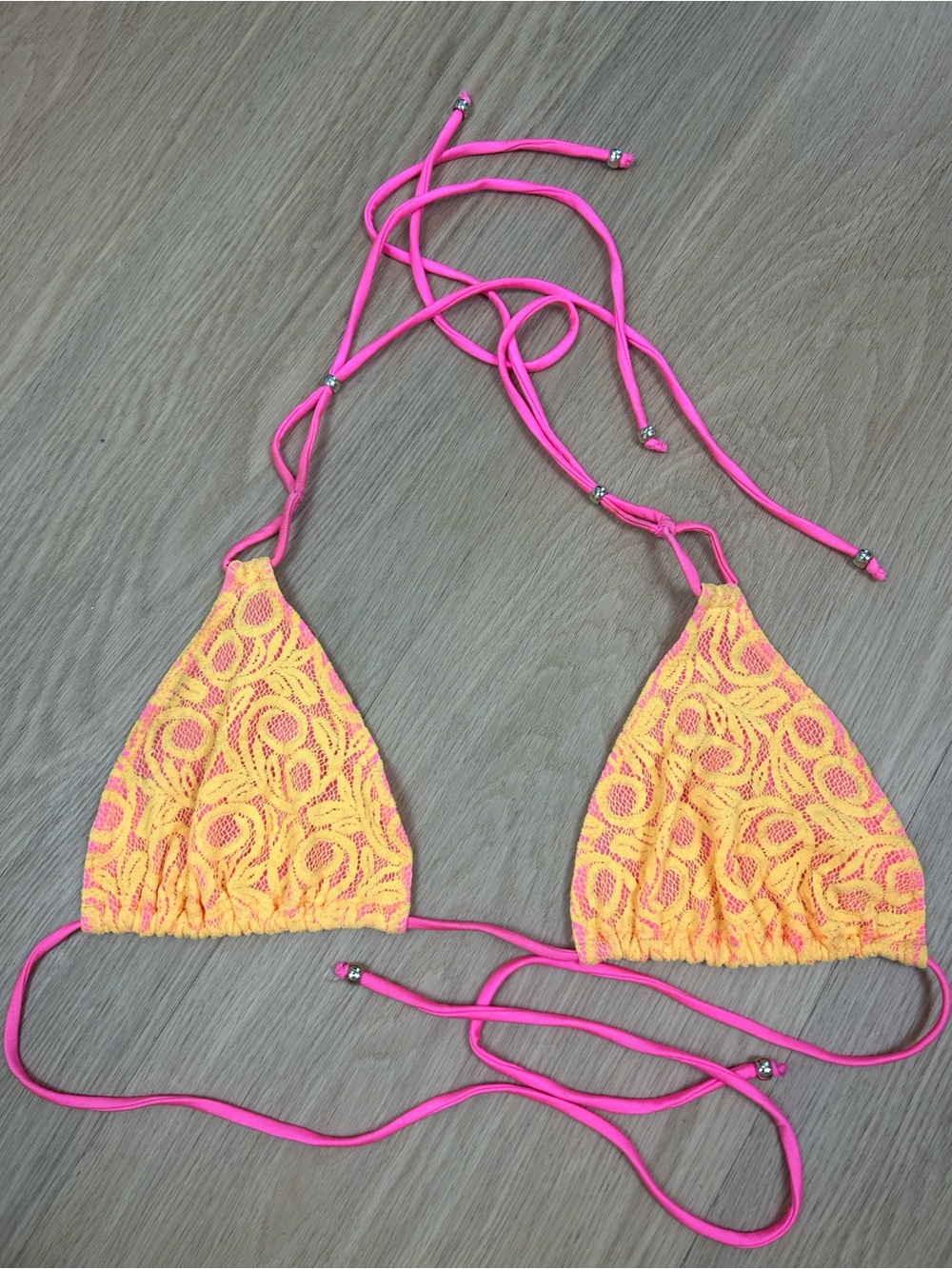 Pistol Panties Lace Triangle Bikini Top 10